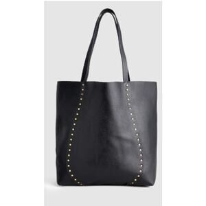 New! Madewell The Studded Tote Shoulder Bag Black with Gold Studs
